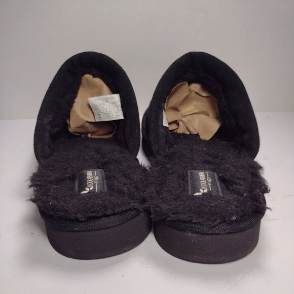 by UGG KOOLABURRA  MENS SIZE 11 BLACK   BORDON SUEDE  FUR SLIPPERS main image 5